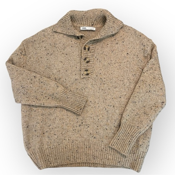 Zara Sweaters - Zara Tan Cowl Neck Sweater